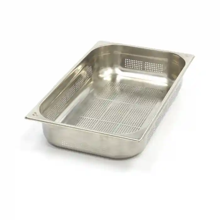 Gastronorm-Behälter - 1/1 GN - 10 cm tief - Edelstahl - perforiert Geprüft
