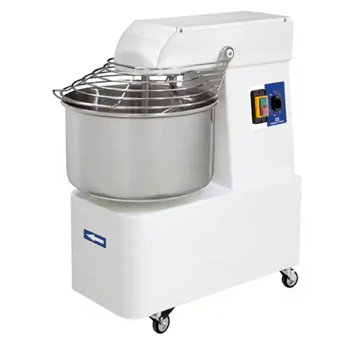 Spiralteigkneter auf Räder 48 kg/60 Liter 2 Geschwindigkeiten mit Timer Beliebt