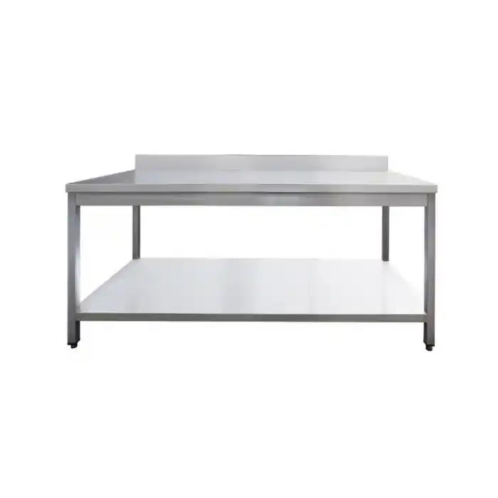 Arbeitstisch aus Edelstahl, mit Aufkantung, 80 x 70 Meistverkauft