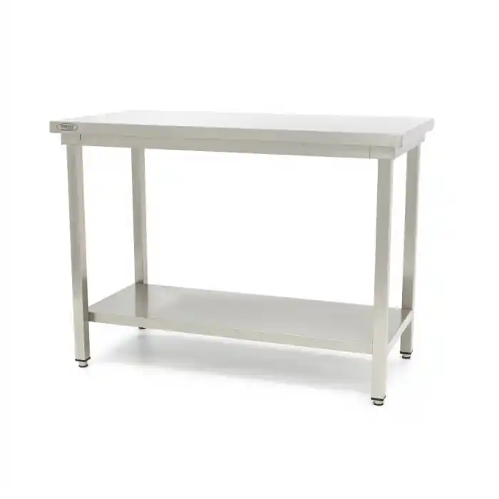 Beliebt Edelstahltisch - 180 x 60 cm - einstellbare Höhe - mit Lagerregal