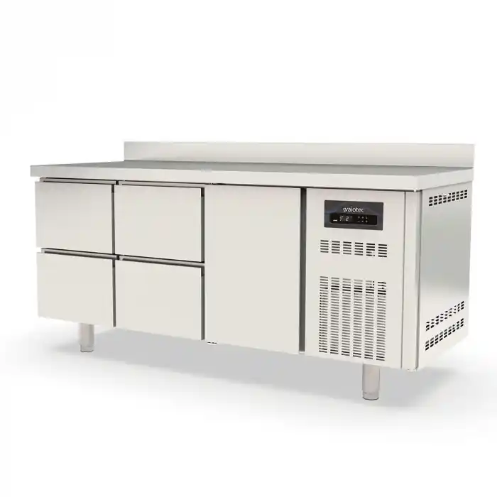Preisknaller TOPLINE Kühltisch 700 / 3-fach GN1/1 mit 4 Schubladen / 1 Tür & Aufkantung