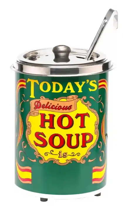 Hot-Pot Suppentopf Nostalgischer Aufkleber grün/gelb Wochenendangebot
