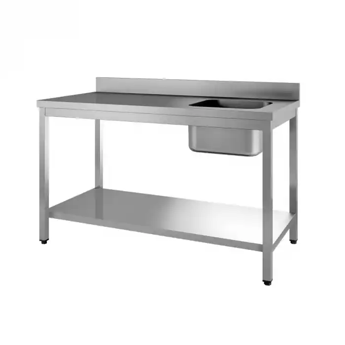 Sale TOPLINE Cheftisch 700 / Becken rechts mit Aufkantung B 1200
