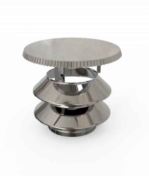 Neue Ware DW PLUS Lamellenkappe 2-lamellig, Doppelwandig - Edelstahl