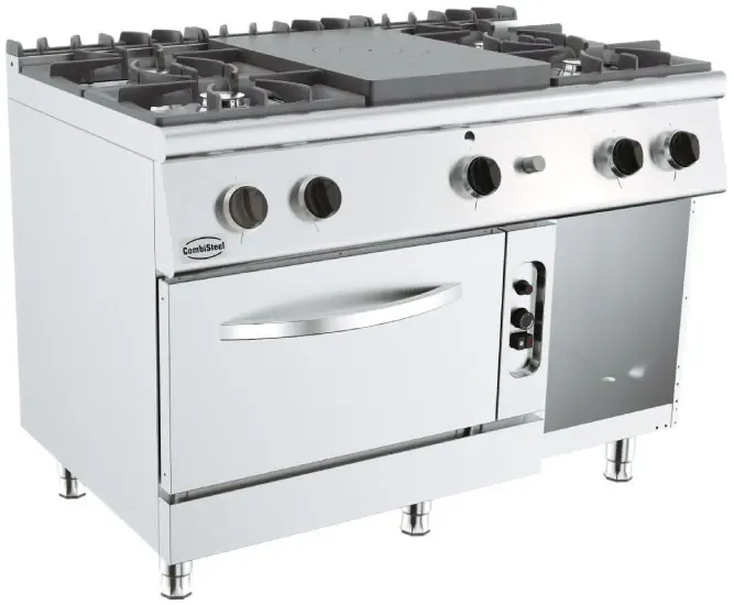 Base 700 Glühplattenherd 4 Brenner, Gasbackofen Markenprodukt