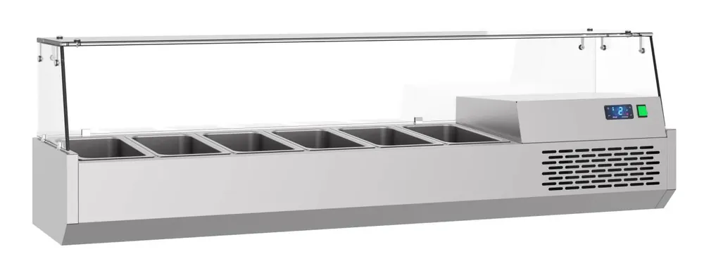 Aufsatzvitrine 6X 1/3 GN Begrenztes Angebot