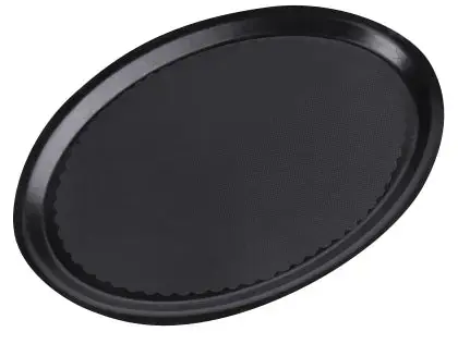 Direkt Vom Hersteller Tablett oval 29 cm schwarz rutschfest