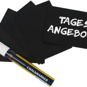 Abverkauf Schreibtafel schwarz DIN A7 20-er Set