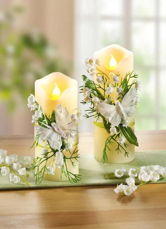 LED-Kerzen mit naturgetreuem Flackereffekt, 2er-Set Saisonangebot
