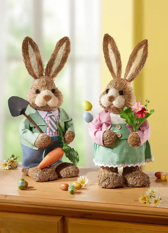 Bast-Hase aus Kunst und Textilmaterial Bestpreis