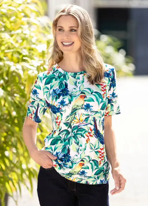 Shirt mit Papagei-Motiven Garantierte Lieferung