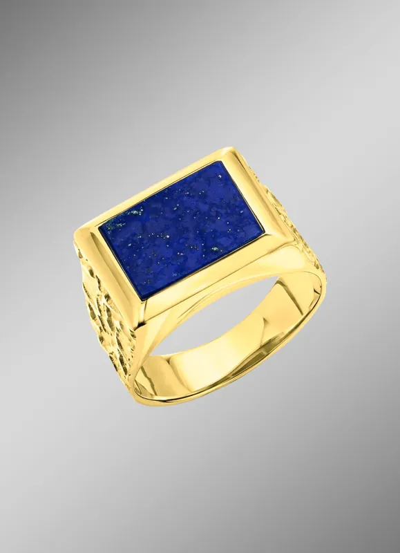 Letzte Chance Herrenring aus Gold mit Lapislazuli