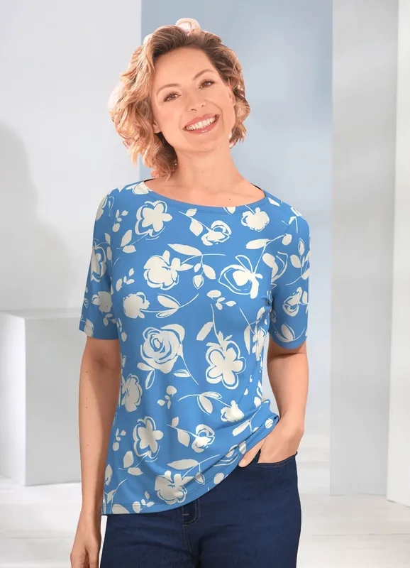 Bestseller Shirt mit U-Boot Ausschnitt