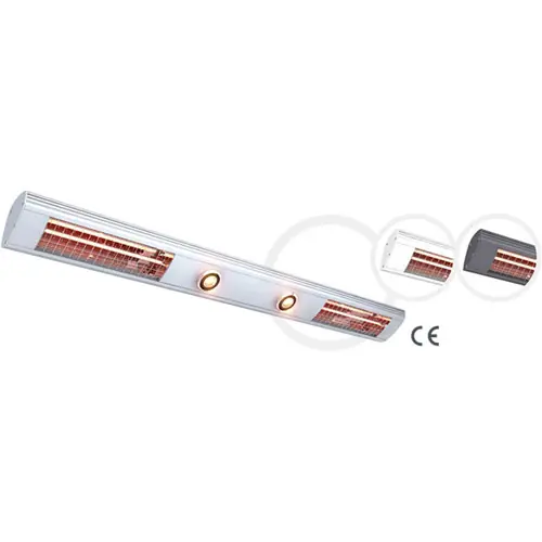 Begrenztes Angebot Infrarotheizstrahler 2800 Licht-Wärme mit Einbaustrahlern weiß zur Wand- Deckenmontage 2,8 kW L 1500 mm