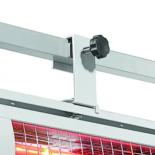 Sprossenhalterung, klein, für Wärmestrahler, weiß, 30- 40mm x 20, (ohne Strahler) Zertifiziert