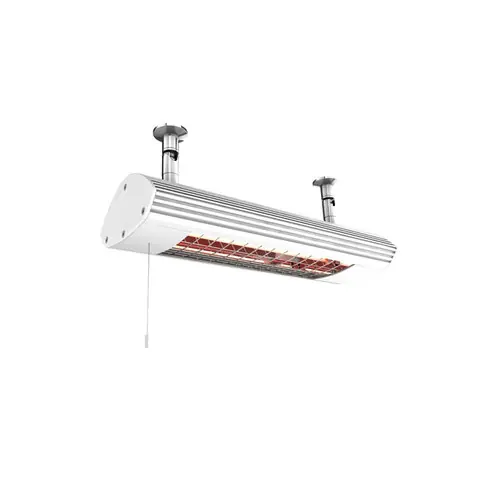 Infrarotheizstrahler 500 weiß zur Wand- Deckenmontage 0,5 kW Zugschalter L 318 mm Versand Am Gleichen Tag