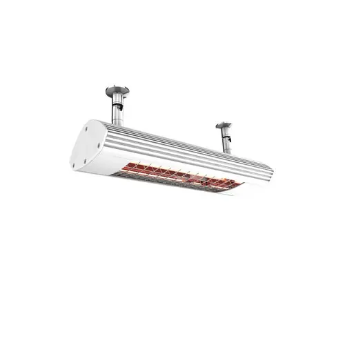 Echt Infrarotheizstrahler 1000 weiß zur Wand- Deckenmontage 1,0 kW ohne Schalter L 448 mm