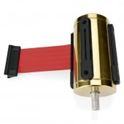 Einzelgurtband Edelstahl goldfarben Gurtfarbe rot Absperrlänge 2 m Saisonangebot