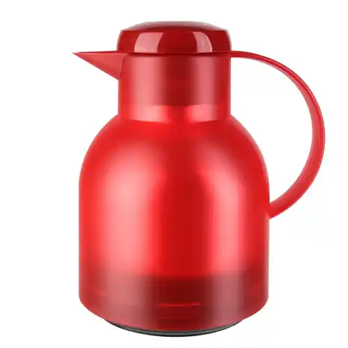 Top-Seller Isolierkanne SAMBA rot 1,0 ltr mit Quick-Press-Verschluss