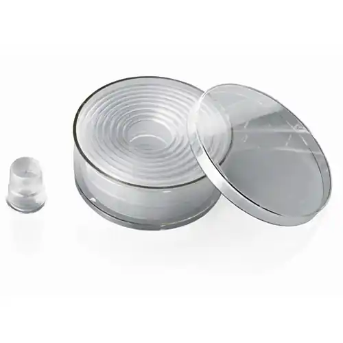 Letzte Chance Ausstechformen Set 9-teilig mit Dose • rund Kunststoff Ø 100 mm 90 mm