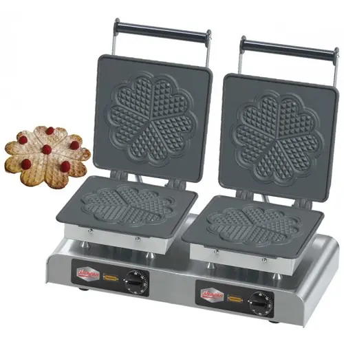 Garantierte Lieferung Waffeleisen eco Herzwaffel, groß II Waffelgröße Ø 210 x H 5 mm (2x) 4400 Watt 400 Volt