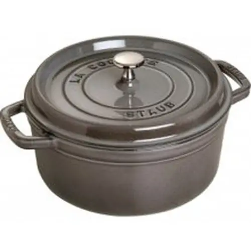 Markenware Kokotte 0,4 ltr Gusseisen graphitgrau