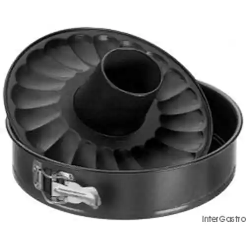 Bestpreis Springform mit Kranzkuchen-Einsatz schwarz antihaftbeschichtet Ø 225 mm H 65 mm