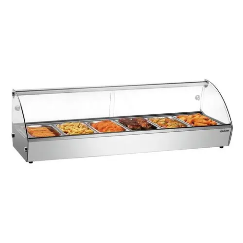Finale Aktion Heiße Aufsatzvitrine R6 6 x GN 1/3 800 Watt 230 Volt L 1135 mm B 420 mm H 335 mm