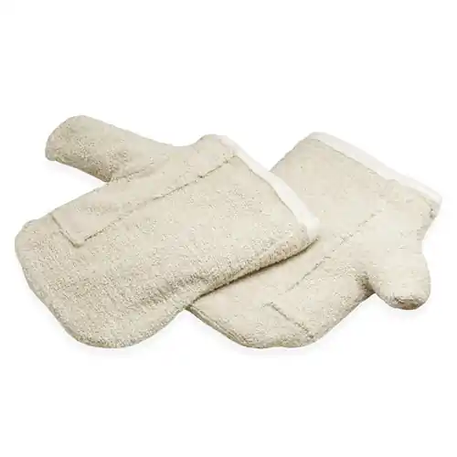 Backhandschuhe Baumwolle naturweiß 1 Paar 260 mm x 145 mm Knallerangebot