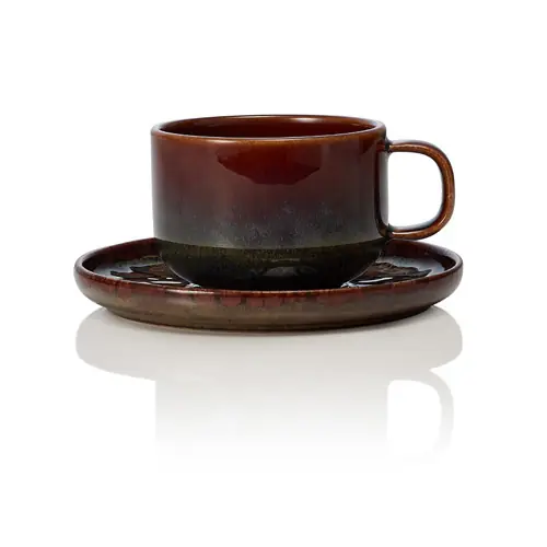 Expressversand Kaffeetasse mit Untertasse ONE AMAZONAS Steinzeug 220 ml