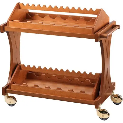 Weinwagen CL2551 2 Borde 4 Lenkrollen Geprüft