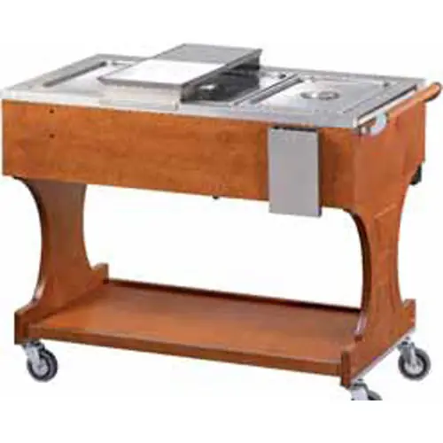 Günstig Warmbuffet CL 2760 nussbaumfarben passend für 2 x GN 1/1