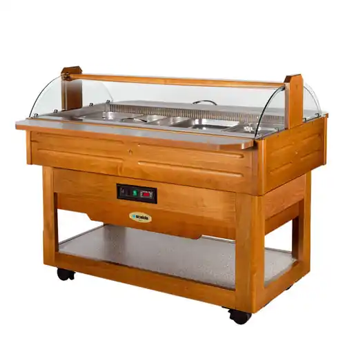 Neu Kaltbuffet AIRONE Holz walnussfarben