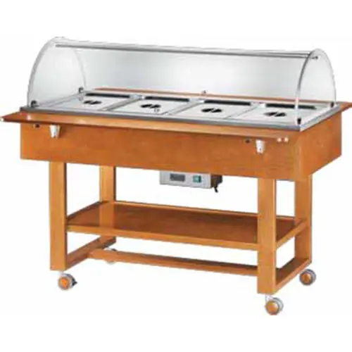 Warmbuffet ELC 2832 hell mit Kuppel passend für 4 x GN 1/1 Top-Preis