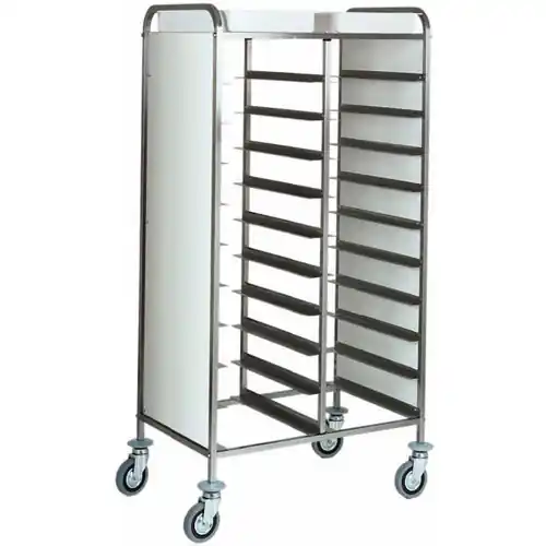Mega-Angebot Tablettwagen CA 1460P weiß mit Seitenwänden 530 x 325 mm H 1750 mm