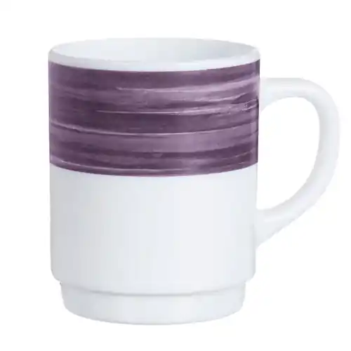 Kaffeebecher BRUSH PURPLE 25 cl Hartglas breiter Farbrand Aktuell