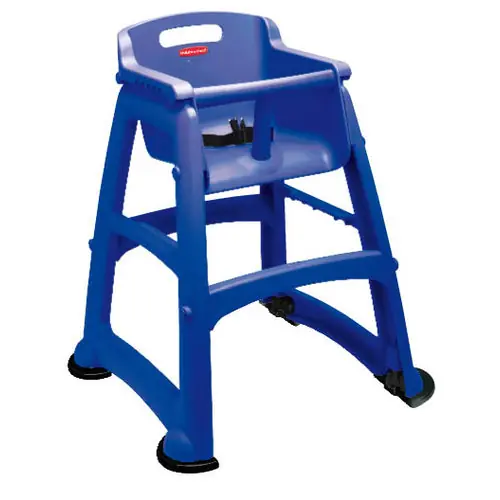 Schnäppchen Robuster Kinderstuhl mit antibakteriellem Microban-Schutz einschl. Füßen, blau, 59,7 x 59,7 x 75,6 cm, Polypropylen