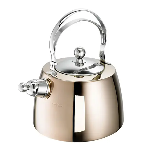 Flötenkessel Zora 2,6 ltr Ø 200 mm Edelstahl kupferfarben induktionsgeeignet Markenprodukt