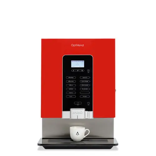 Mega-Angebot Heißgetränkeautomat OPTIVEND 32 NG rot 3 Produktbehälter
