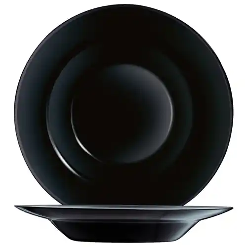 Pastateller tief EVOLUTIONS BLACK Hartglas schwarz Ø 285 mm Garantierte Lieferung
