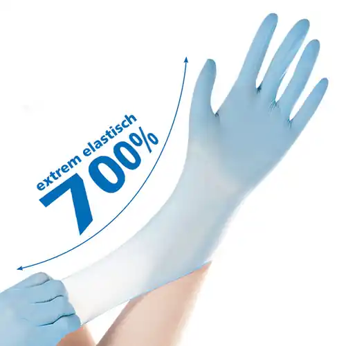 Preisknaller Nitril-Handschuhe XS blau SAFE SUPER STRETCH • puderfrei