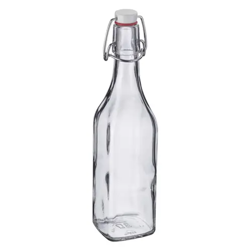 Bügelverschlussflasche 500 ml Glas quadratisch H 265 mm Top-Preis