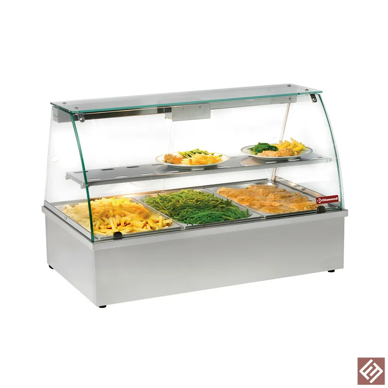 Wärmevitrine, Bain-Marie, 3 GN 1/1 Panorama Letzte Chance