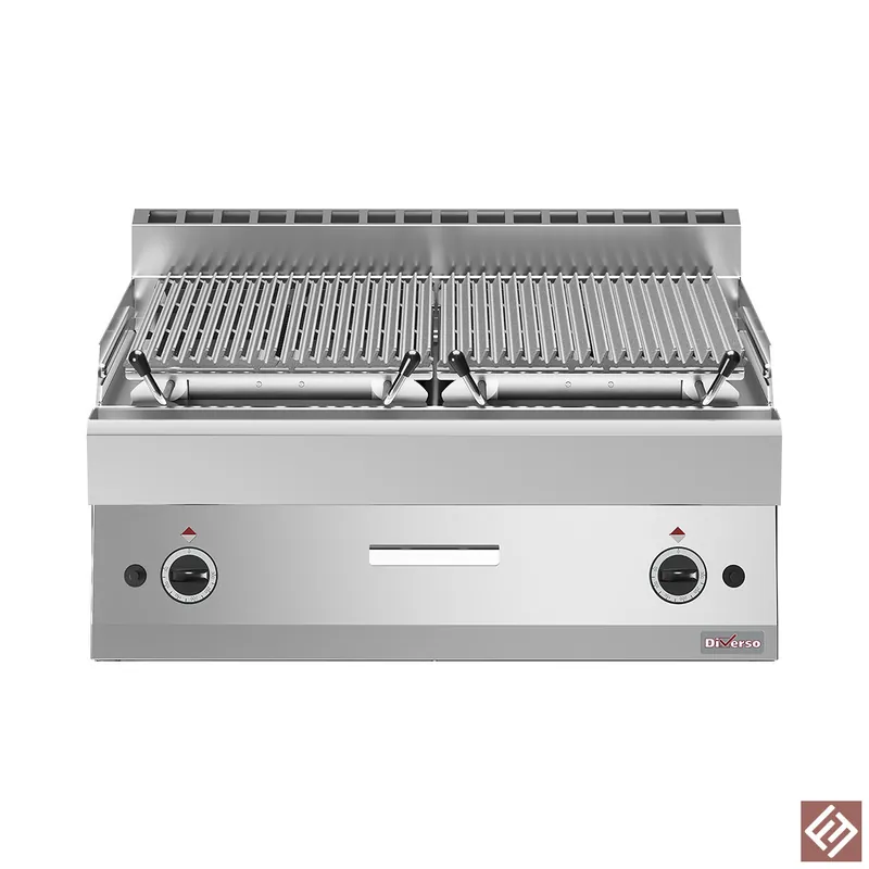 Lavasteingrill 1/2 Modul, Rost aus Eisen "doppelseitig" Bestpreis