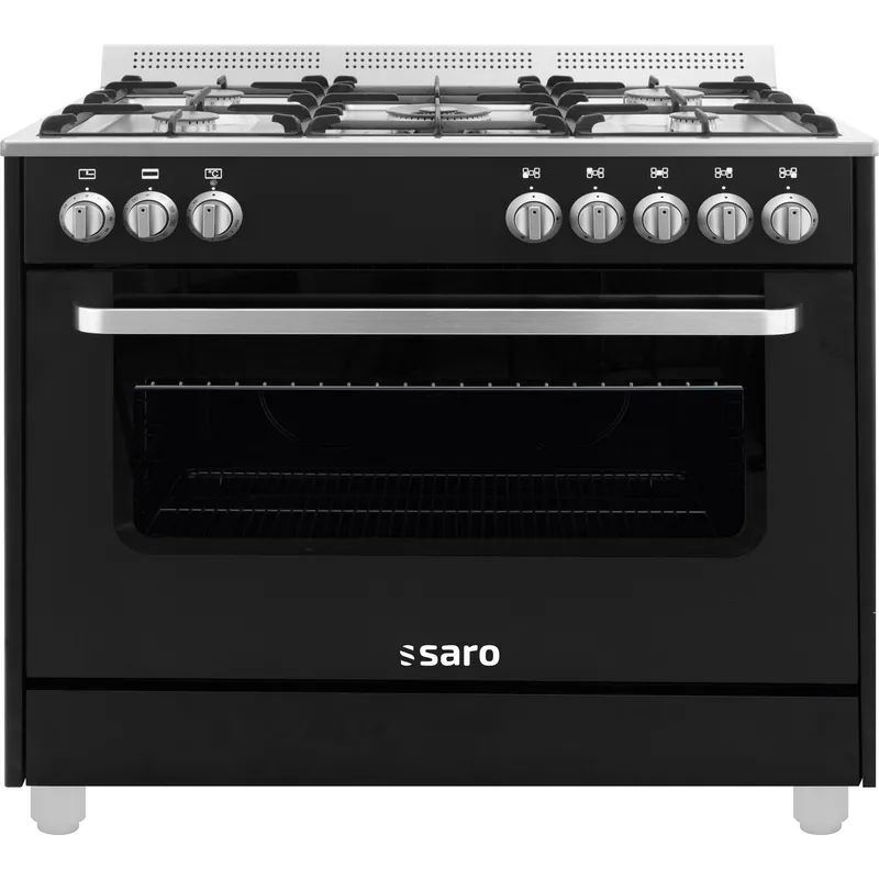 SARO Multifunktionsherd Gas/Elektro Modell TS95C61LNE schwarz Letzte Chance
