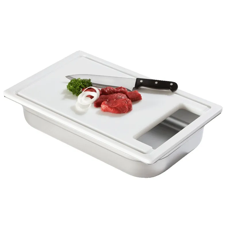 Zerlegebrett für GN-Behälter 53 x 32,5 x 2 cm - Weiß (PE500) Kracherpreis