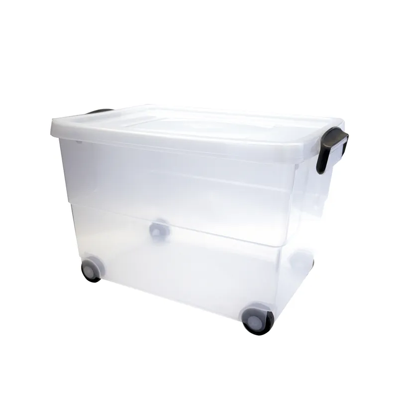 Transportbox 59 x 40 x 38 cm (60 l) - PP transparent - fahrbar Angebot
